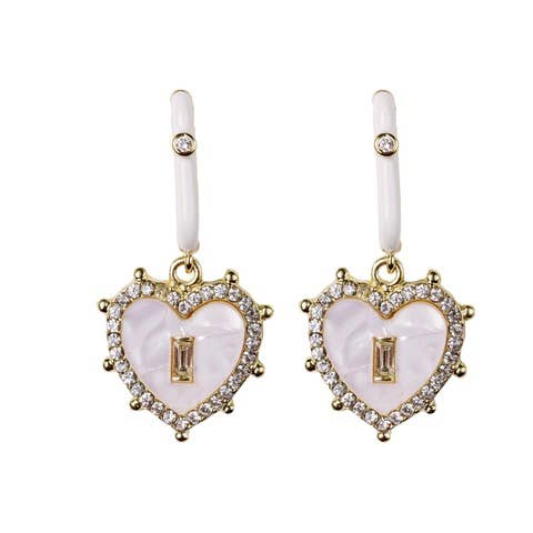 Pastel Toned Crystal Layered Duster Statement Earrings