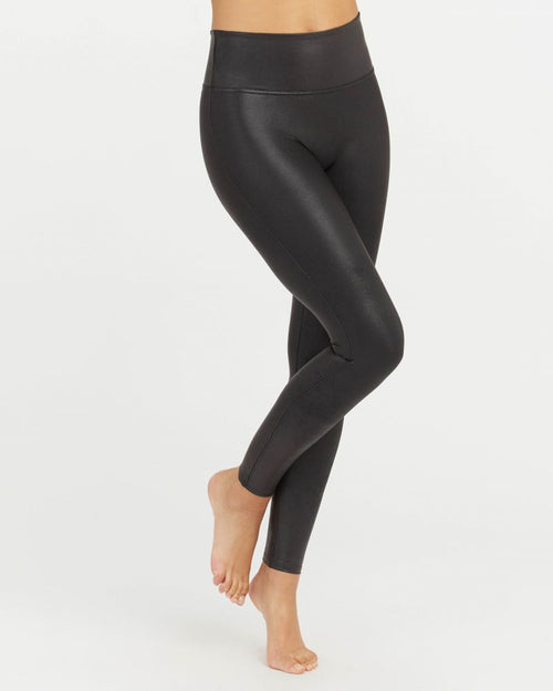 Black Faux Leather Leggings by SPANX