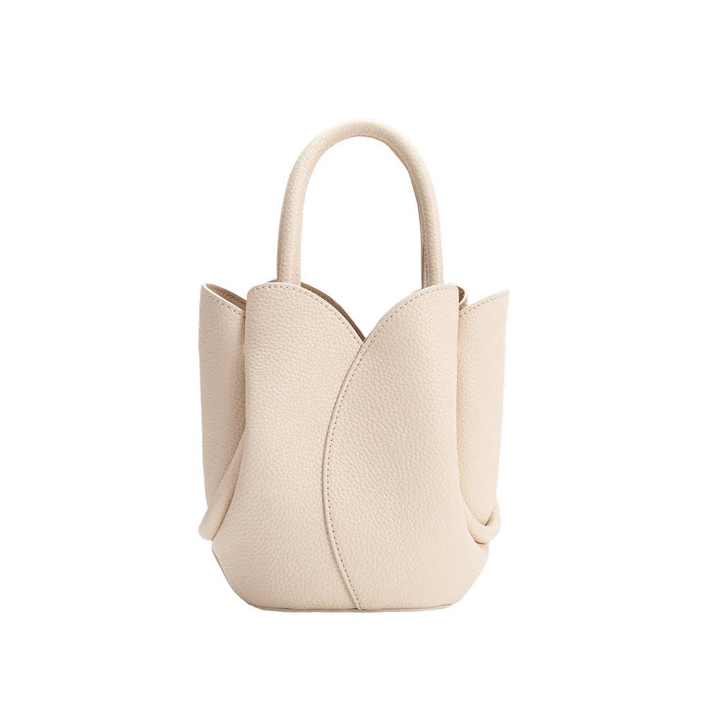 Tulip Mini Bone Top Handle Bag