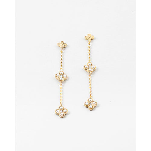 Cecelia Gold Clover Earrings