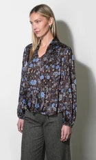 Veda Flowy Neck Tie Blouse