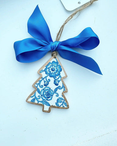 Blue Nutcracker Christmas Tree Ornament