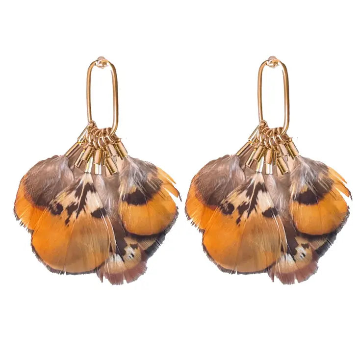 Quail Statement Earrings