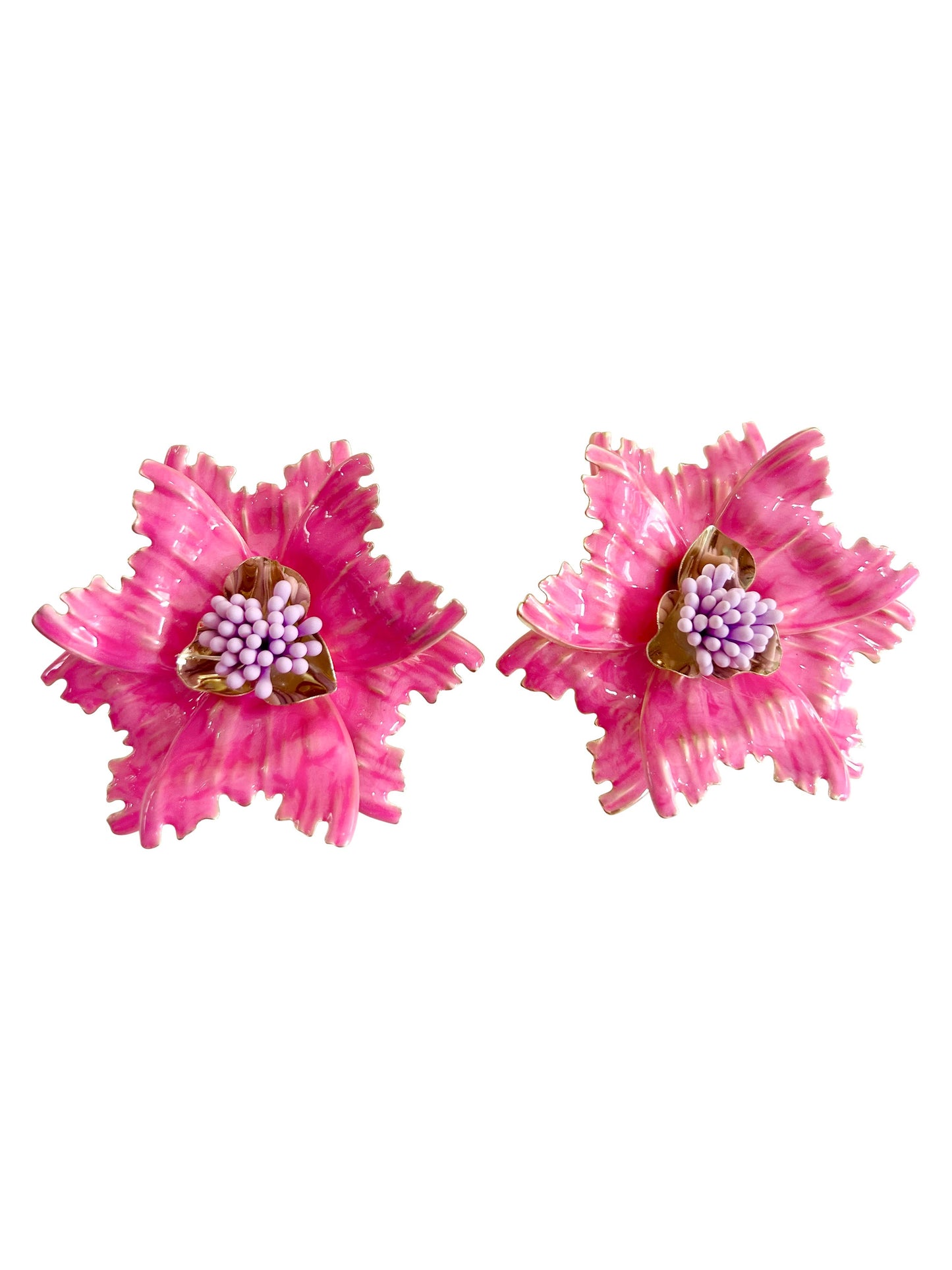 Arin Flower Earrings - Pink