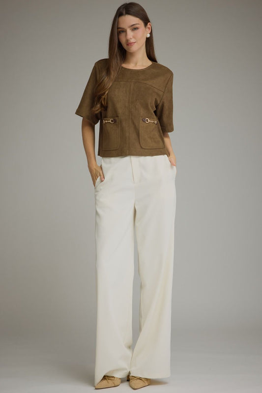 Churchill Suede Top