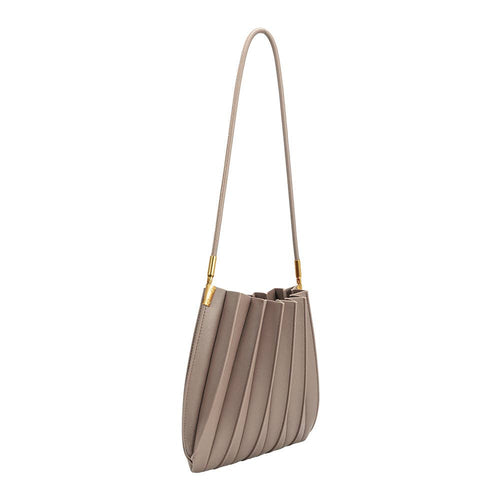 Carrie Gray Pleated Vegan Shoulder Bag