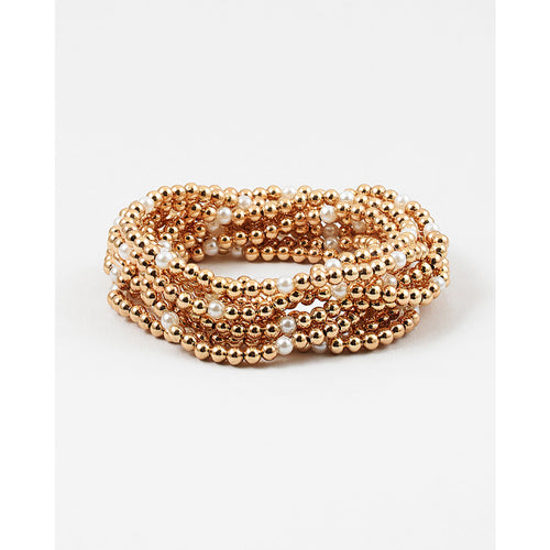 Gigi Gold & Pearl Bracelet Set