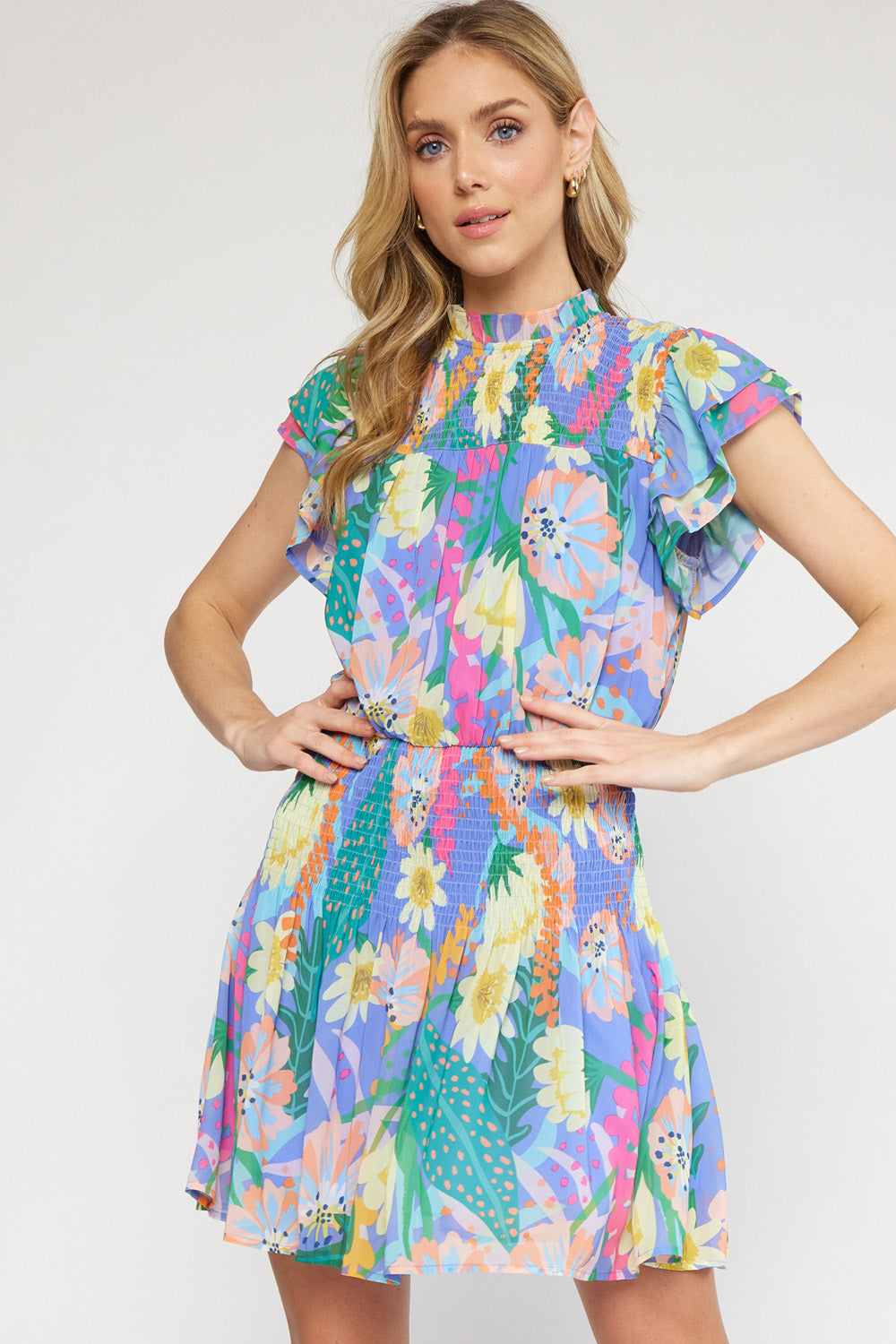 Josie Smocked Floral Dress
