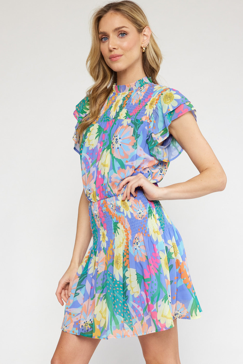 Josie Smocked Floral Dress