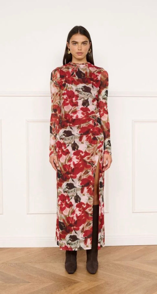 Maxime Mesh Midi Dress