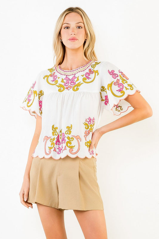 Lola Embroidered Blouse