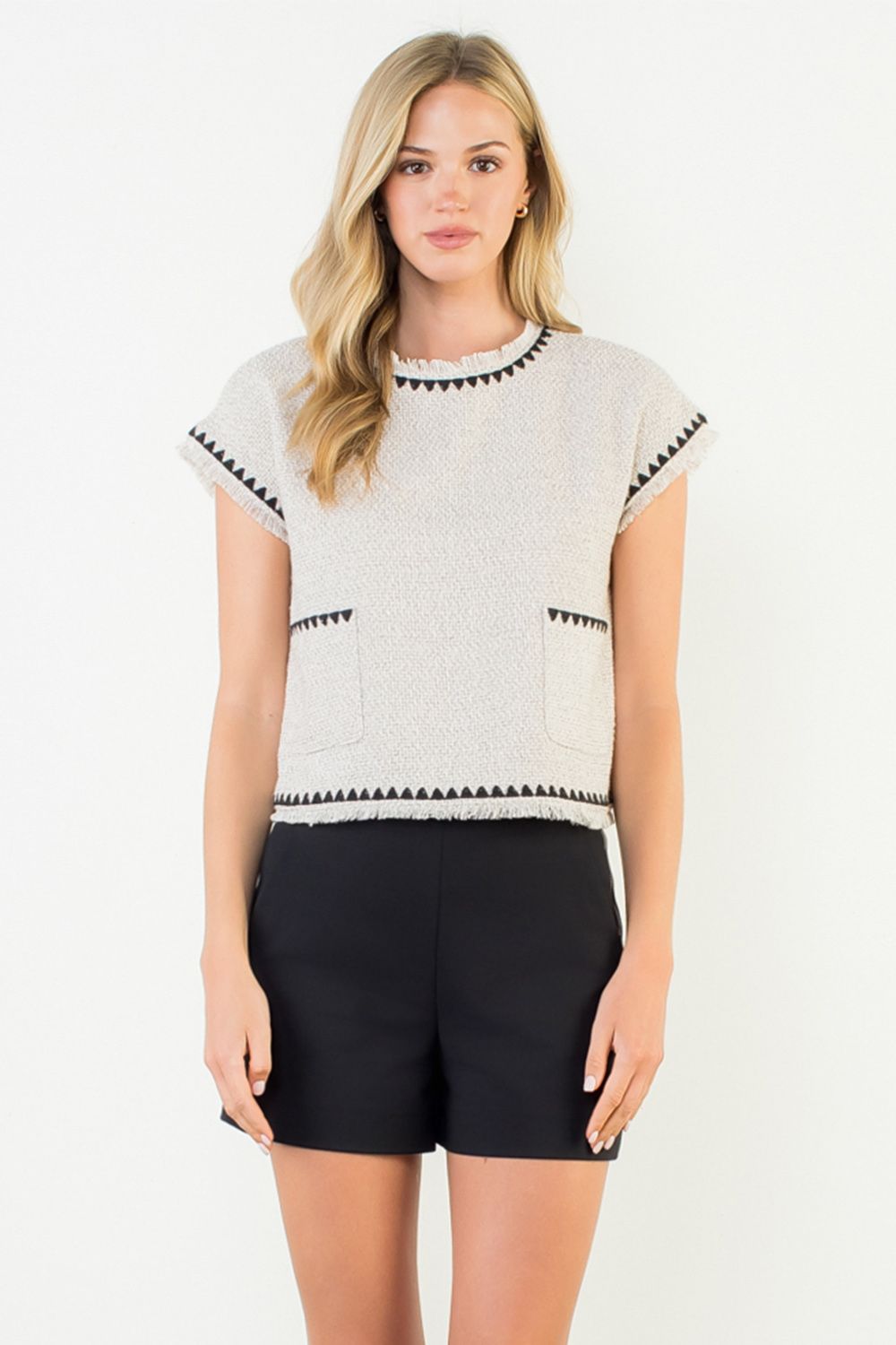 Stockton Tweed Top