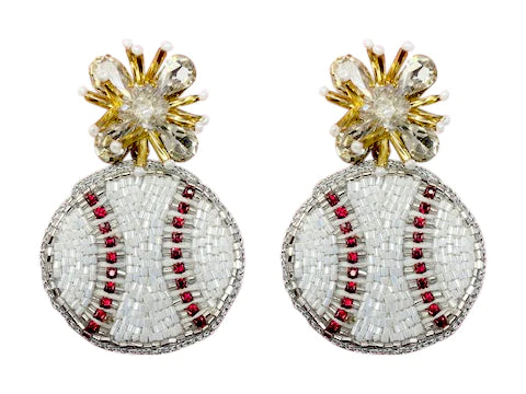 Baseball Bling Earrings