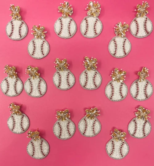 Baseball Bling Earrings