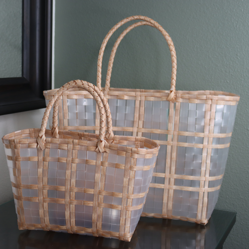 Small Spring Woven Tote Bag
