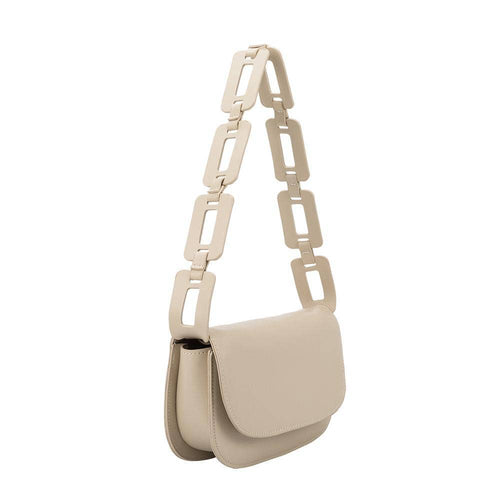 Inez Vegan Shoulder Bag in Bone