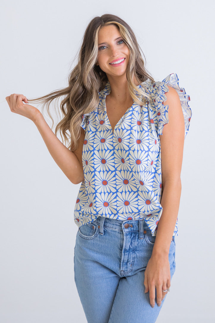 Daisy Poplin Top