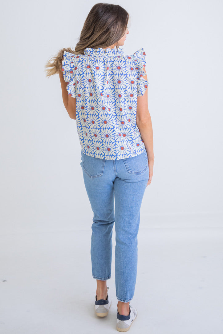 Daisy Poplin Top
