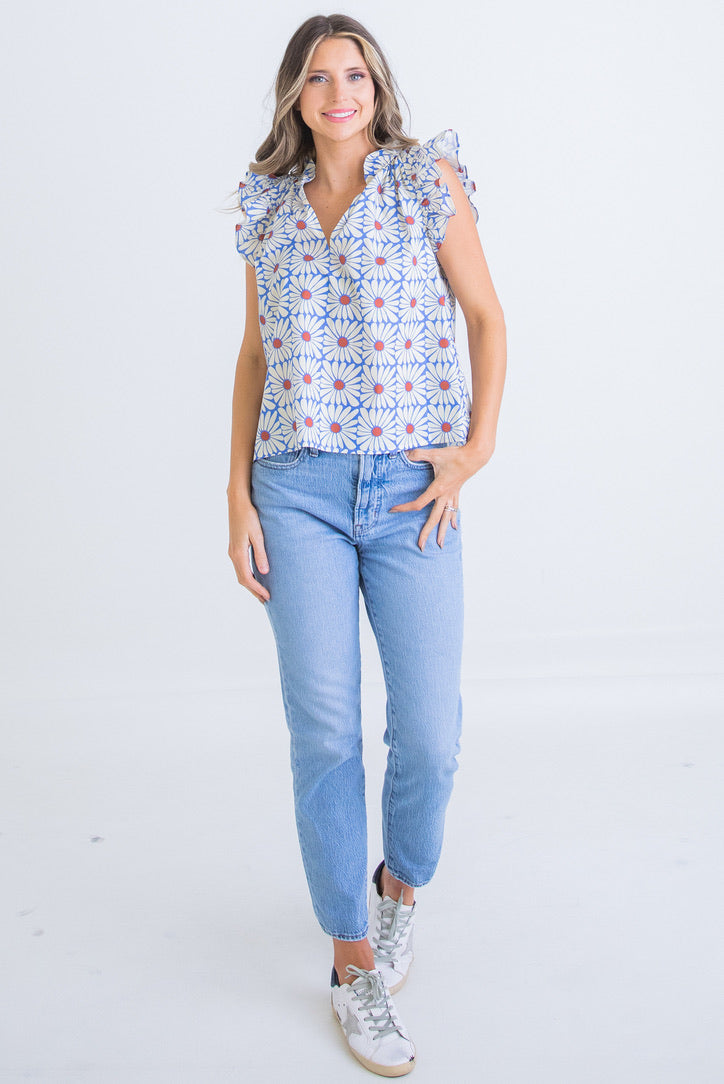 Daisy Poplin Top